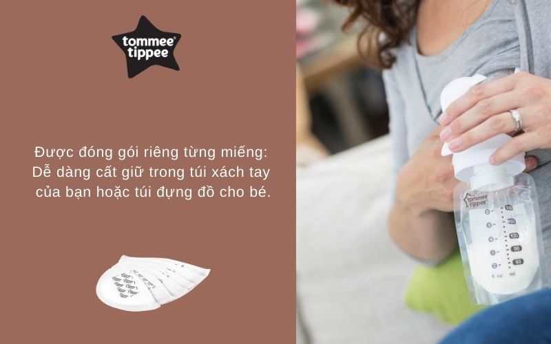 Miếng lót thấm sữa Tommee Tippee Closer to Nature (hộp 36 miếng)