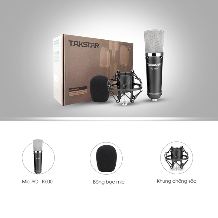 Mic thu âm livestream, micro thu âm cao cấp Takstar PC-K600 - hàng chính hãng