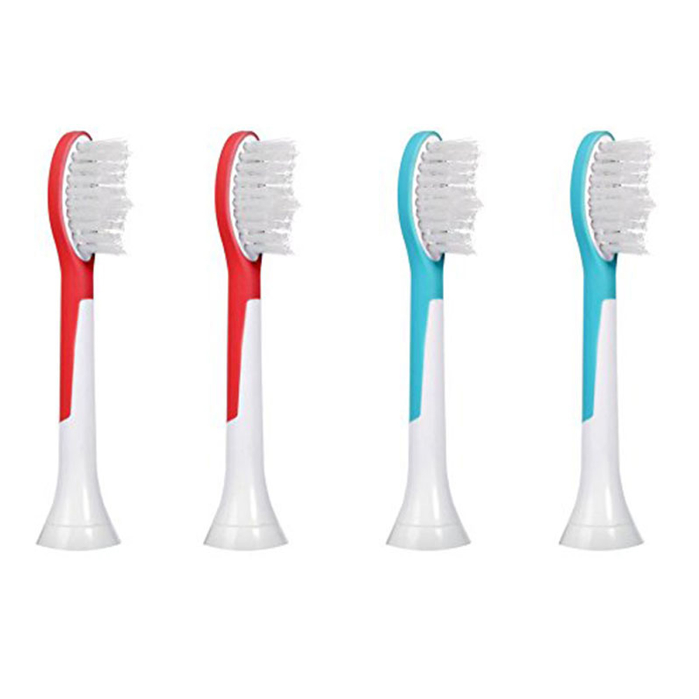 Cho máy Philips Sonicare HX3, HX6, HX7, HX8, HX9, R, FlexCare +, FlexCare, HealthyWhite, HydroClean, EasyClean, DiamondClean, Bộ 4 đầu bàn chải đánh răng điện HX-6044