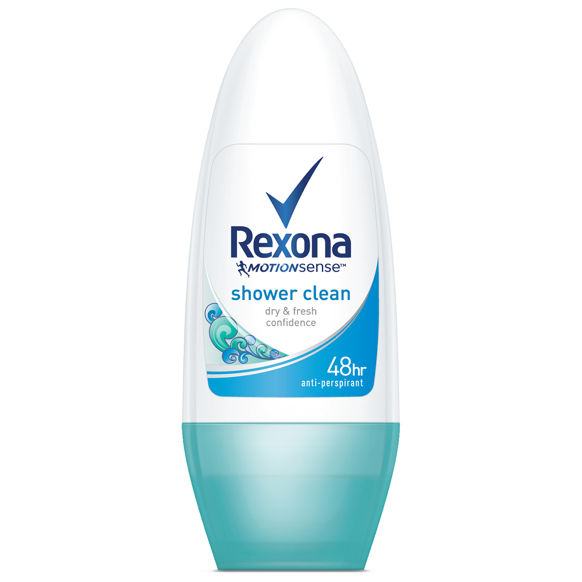 Lăn khử mùi Rexona Shower Clean khô thoáng tối ưu mát lạnh sảng khoái dành cho nữ, 50ml