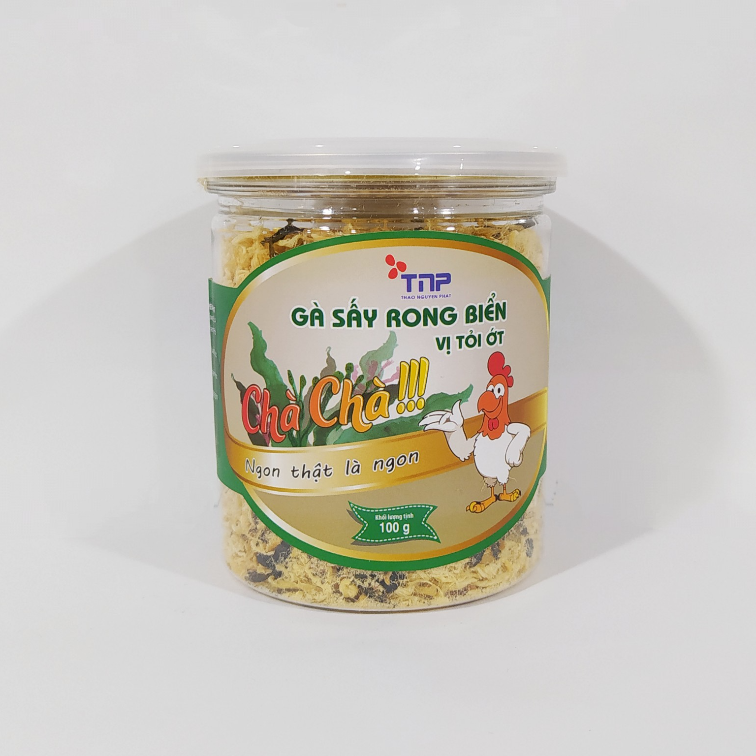 Combo 1 gói chà bông heo TNP 150g và 1 hũ gà sấy rong biển vị tỏi ớt TNP 100g