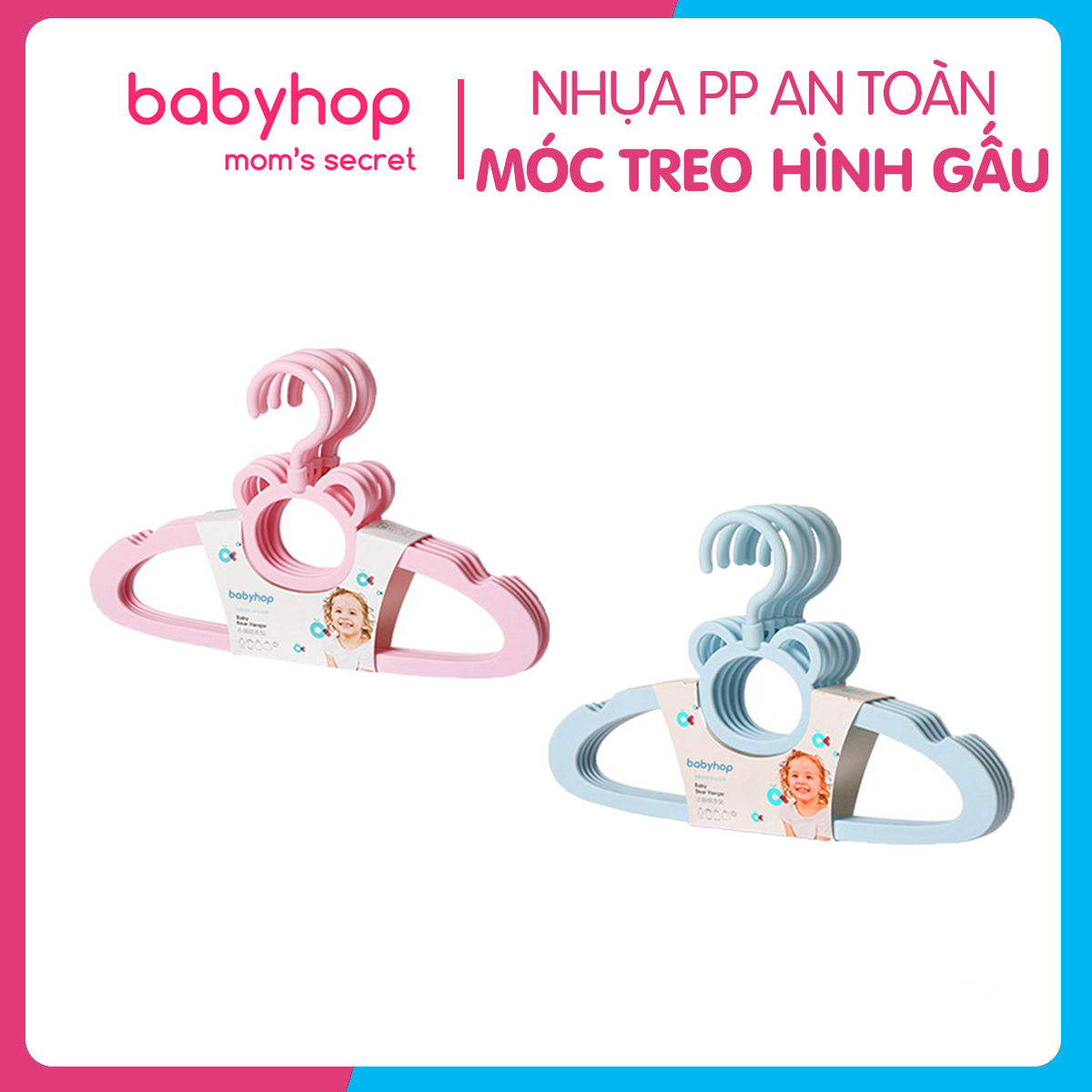 Set 5 móc quần áo cho bé Babyhop 