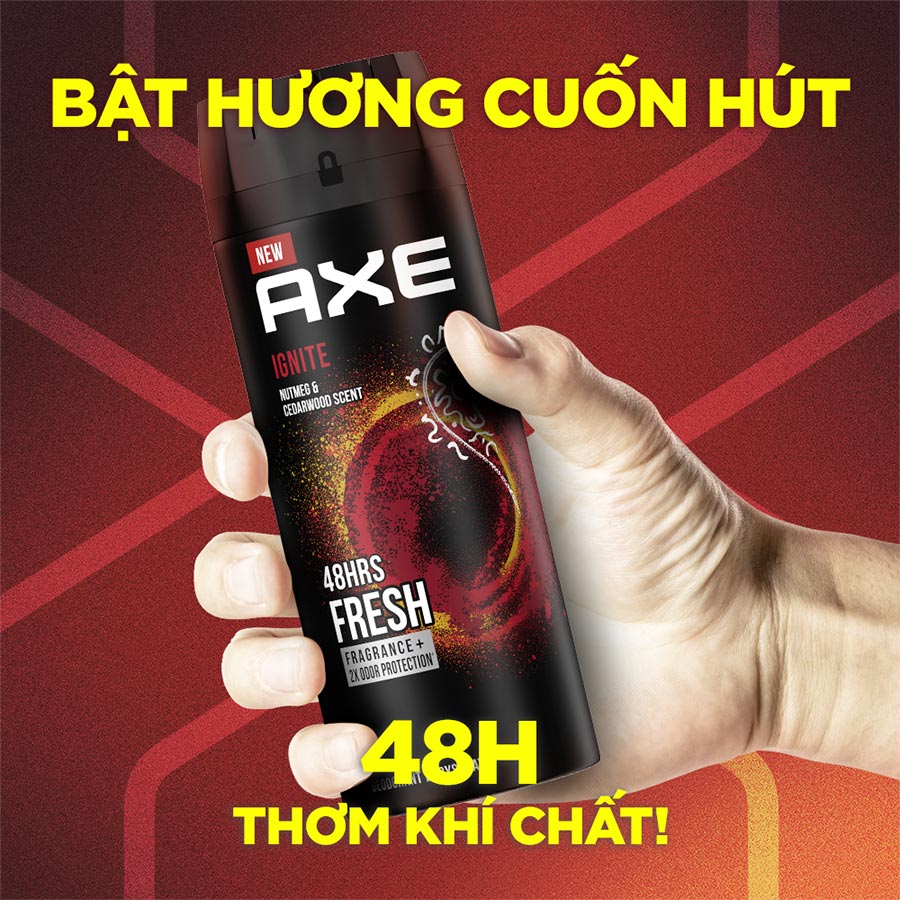 Xịt nước hoa toàn thân dành cho nam AXE Ignite (135ml)