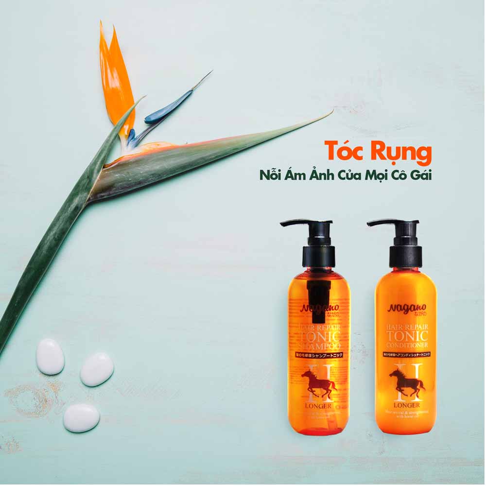 Dầu Xả Tóc Chiết Xuất Dầu Ngựa Nagano 250ml - Hair Repair Tonic Conditioner Nagano 250ml - Phục hồi tóc hư tổn và nuôi dưỡng da đầu khỏe mạnh