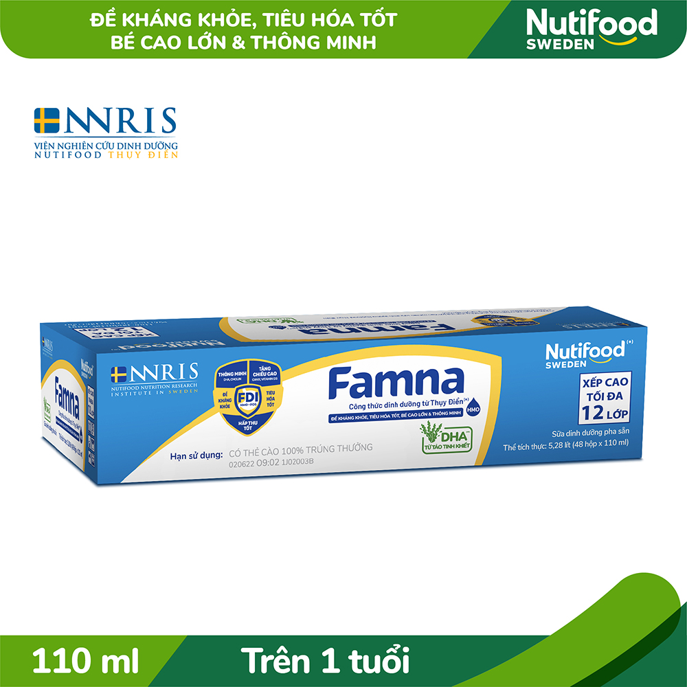 Thùng 48 hộp Sữa Bột Pha Sẵn Famna 110ml