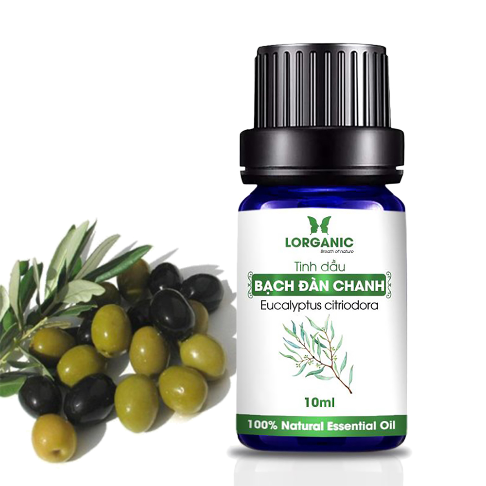 Combo 3 chai tinh dầu Lorganic pơ mu + bạch đàn chanh + sả chanh / Tinh dầu thiên nhiên nguyên chất.