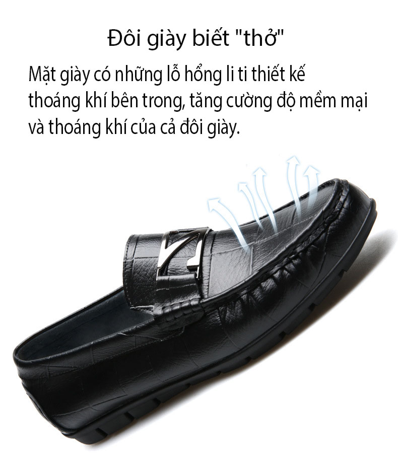 Giày lười nam da thật đẳng cấp thời trang mẫu cực đẹp - 11658 - 40 - Màu Nâu