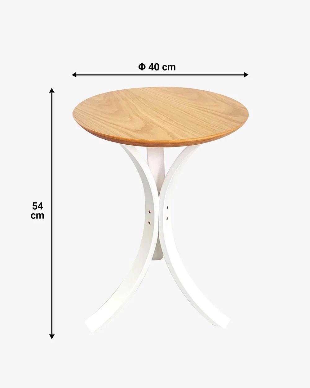 Bàn góc Plyconcept Joy Side Table - Oak and White