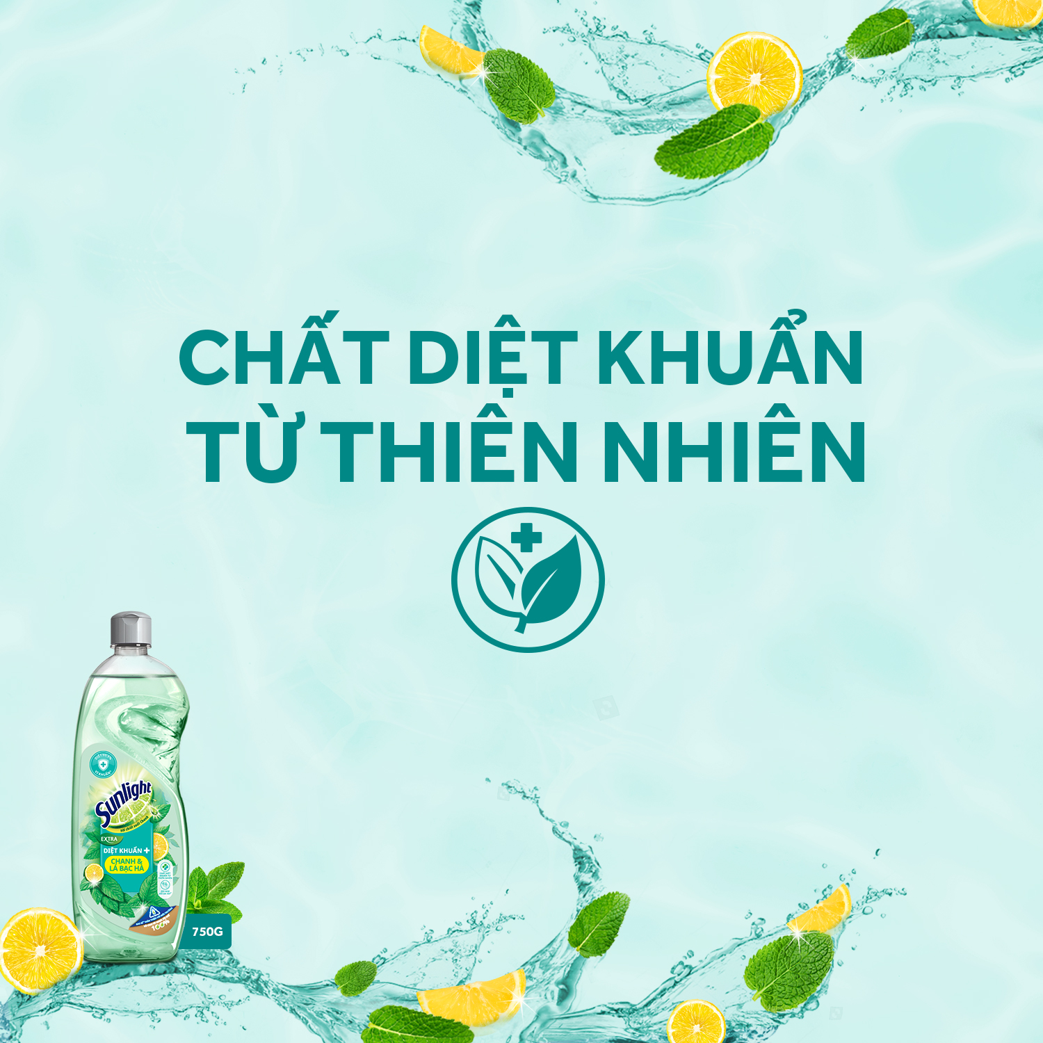 Nước rửa chén Sunlight diệt khuẩn 750ML