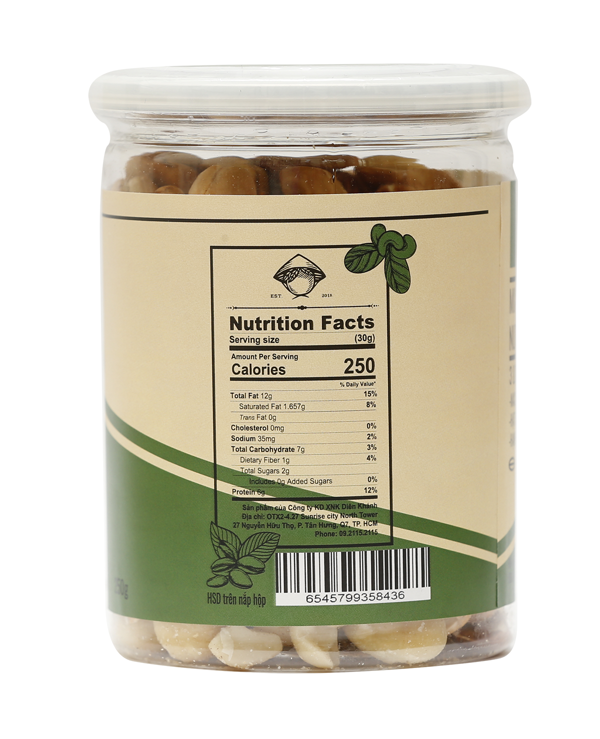  Hạt Mix Nuts 5 Loại hạt nhập khẩu (Dẻ Cười + Hạnh Nhân + Hạt Điều + Óc Chó Vàng + Macca ) DK Harvest