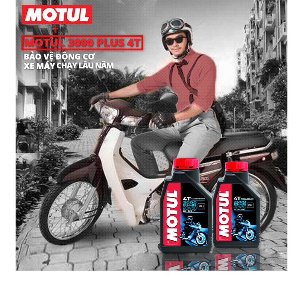 Nhớt Xe Số Motul 3000 Plus 4t 20w50 20x1l (1L)