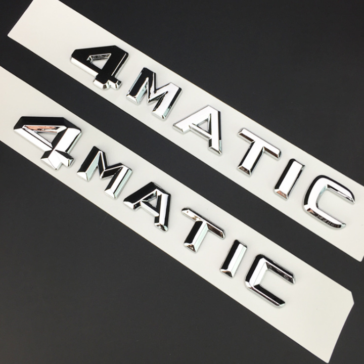 Decal logo 3D chữ nổi 4 MATIC dán xe đuôi ô tô