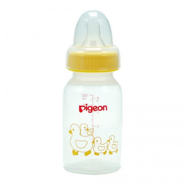 Bình Sữa Nhựa PP Tiêu Chuẩn Pigeon - Vịt Vàng (120ml)