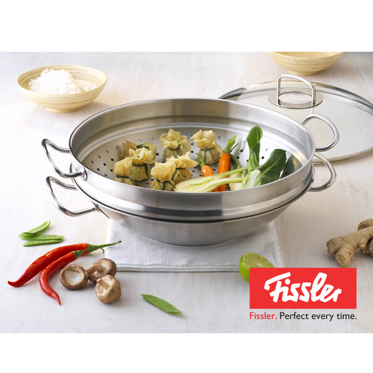 Bộ nồi lẩu + xửng hấp Fissler Nanjing 36cm