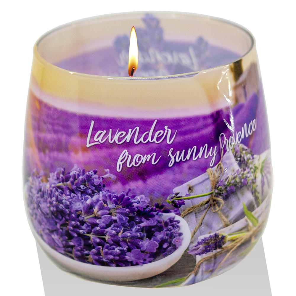 Ly nến thơm tinh dầu Bartek Lavender Fields 100g QT04968 - cánh đồng oải hương (giao mẫu ngẫu nhiên)