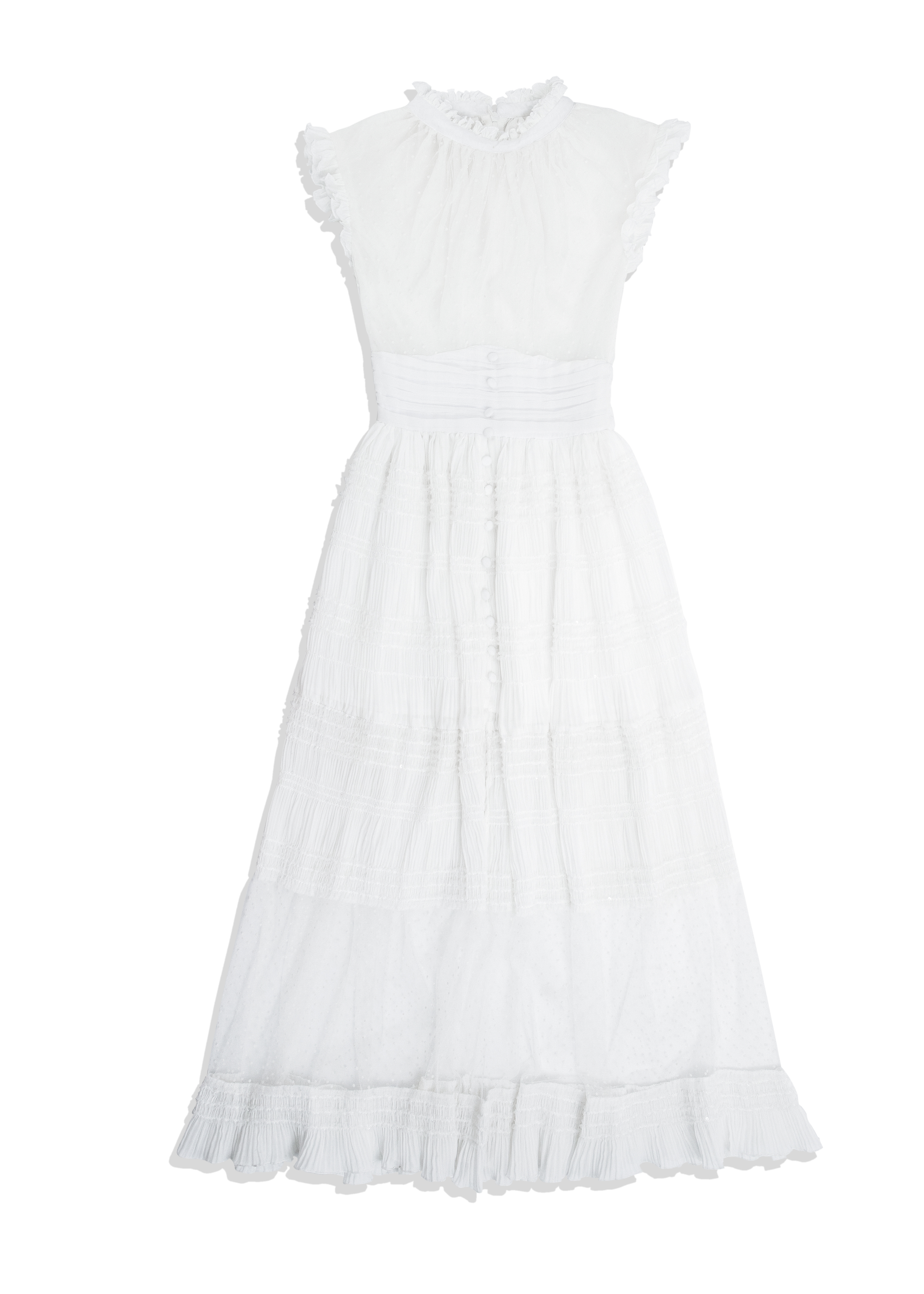 Đầm Lace High Collar Nech Maxi Dress