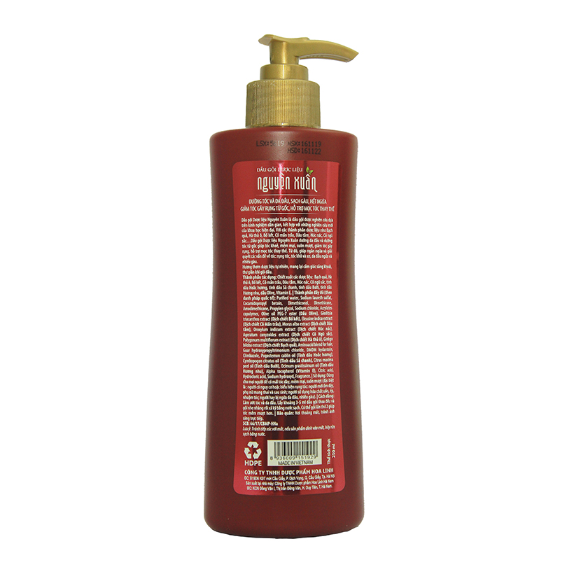 Dầu gội dược liệu Nguyên Xuân nâu 250ml