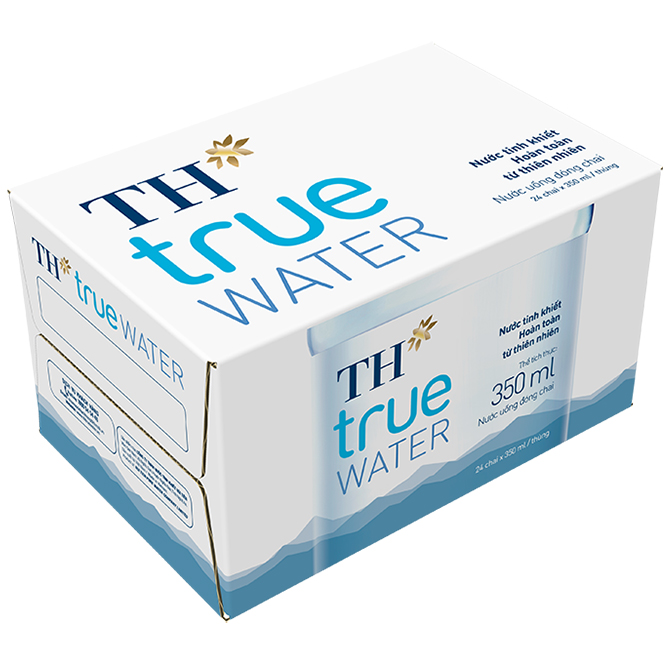 Thùng 24 chai nước tinh khiết TH True Water 350ml