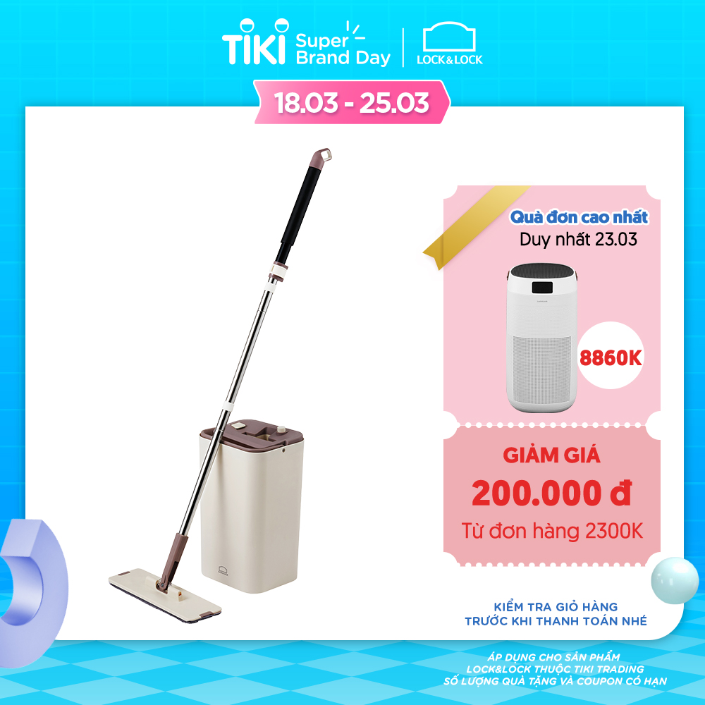 Bộ Cây Lau Nhà Lock&amp;Lock Squeeze Flat Mop ETM471