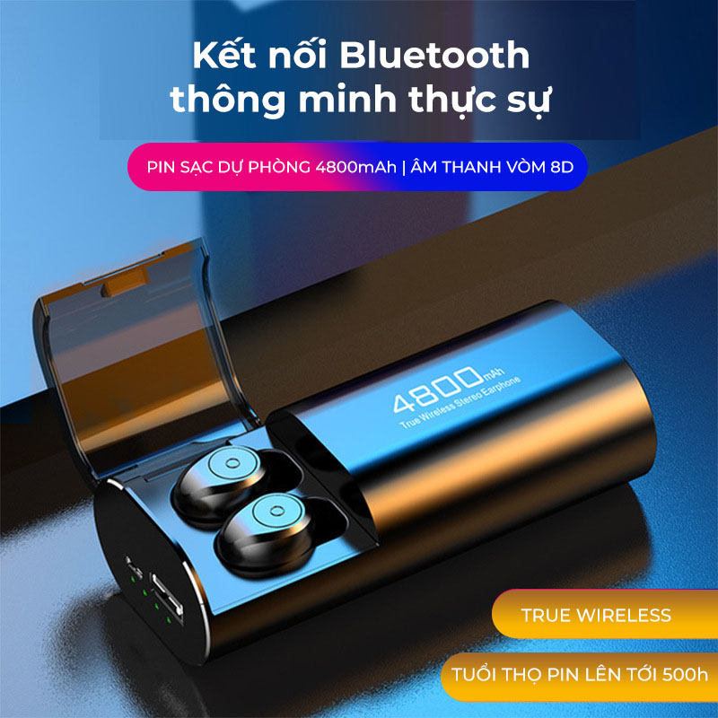 Tai nghe chơi game, nghe nhạc KIÊM PIN SẠC DỰ PHÒNG dung lượng cao, kết nối Bluetooth 5.0, kiêm Giá đỡ điện thoại - Hàng chính hãng