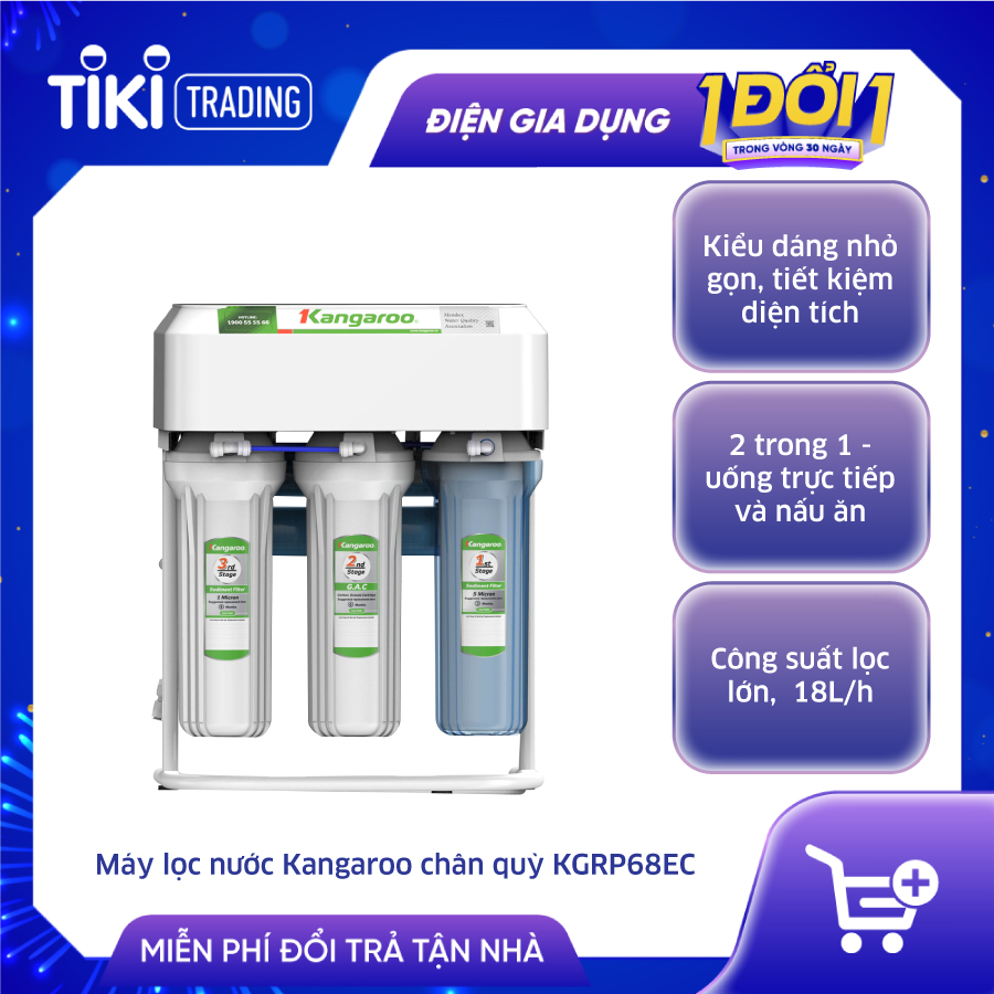 Máy lọc nước Kangaroo chân quỳ KGRP68EC - Hàng chính hãng