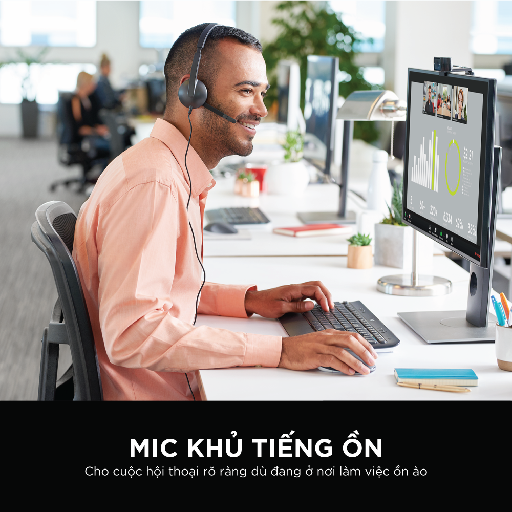 Tai nghe có dây Logitech H340 - Hàng chính hãng