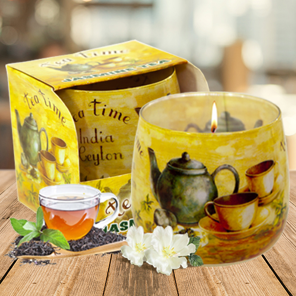 Ly nến thơm tinh dầu Bartek Tea Time 100g QT024484 - trà hoa nhài (giao mẫu ngẫu nhiên)