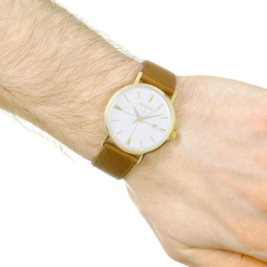 Đồng hồ nam dây da bulova 97B151