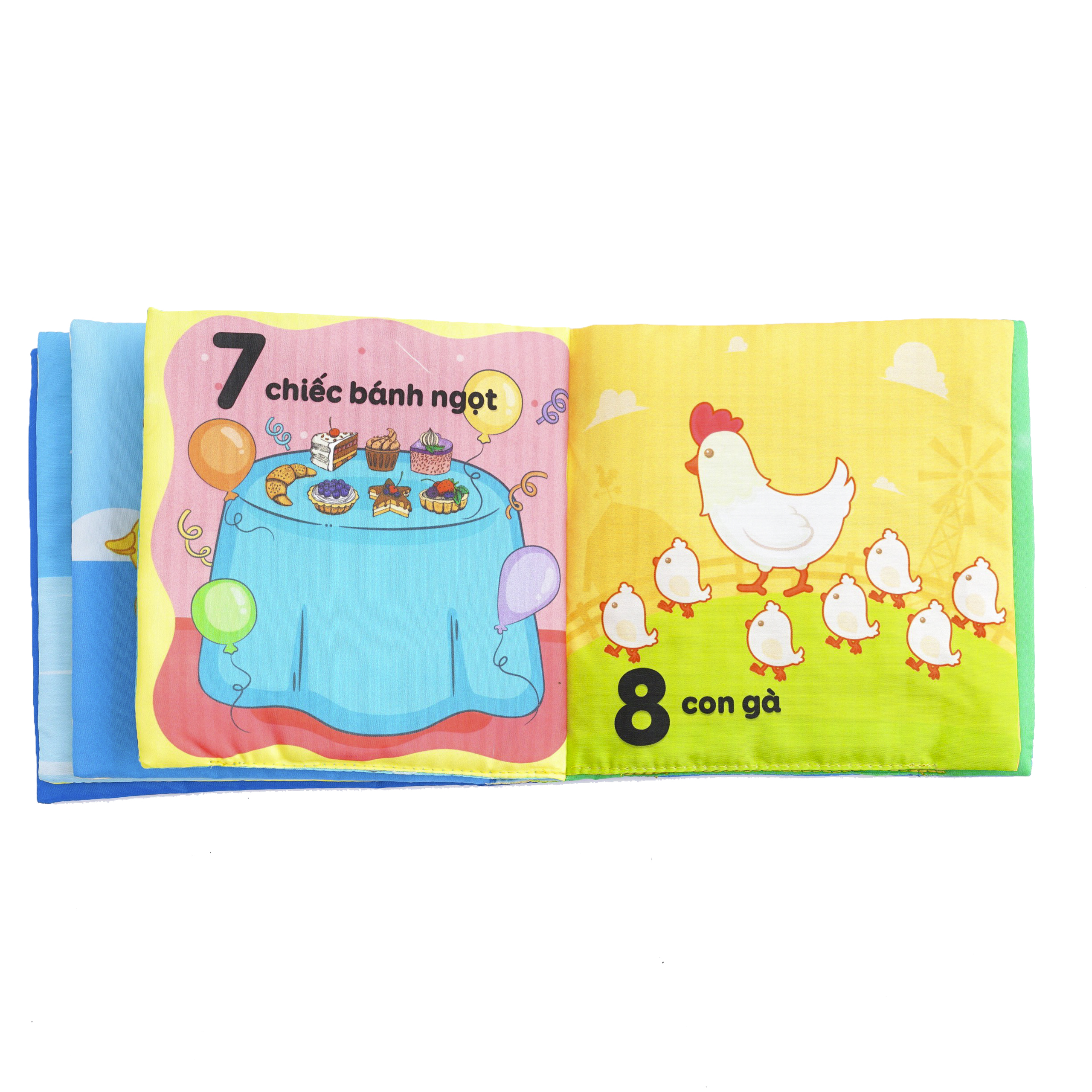 Combo 4 cuốn sách vải Lalala baby (chủ đề Số đếm, Chữ cái, Hình khối, Màu sắc), cung cấp kiến thức cơ bản đầu đời cho bé, Sách tương tác sột soạt, Màu sắc rõ nét, Dành cho bé từ 0-3 tuổi, CHÍNH HÃNG made in Vietnam