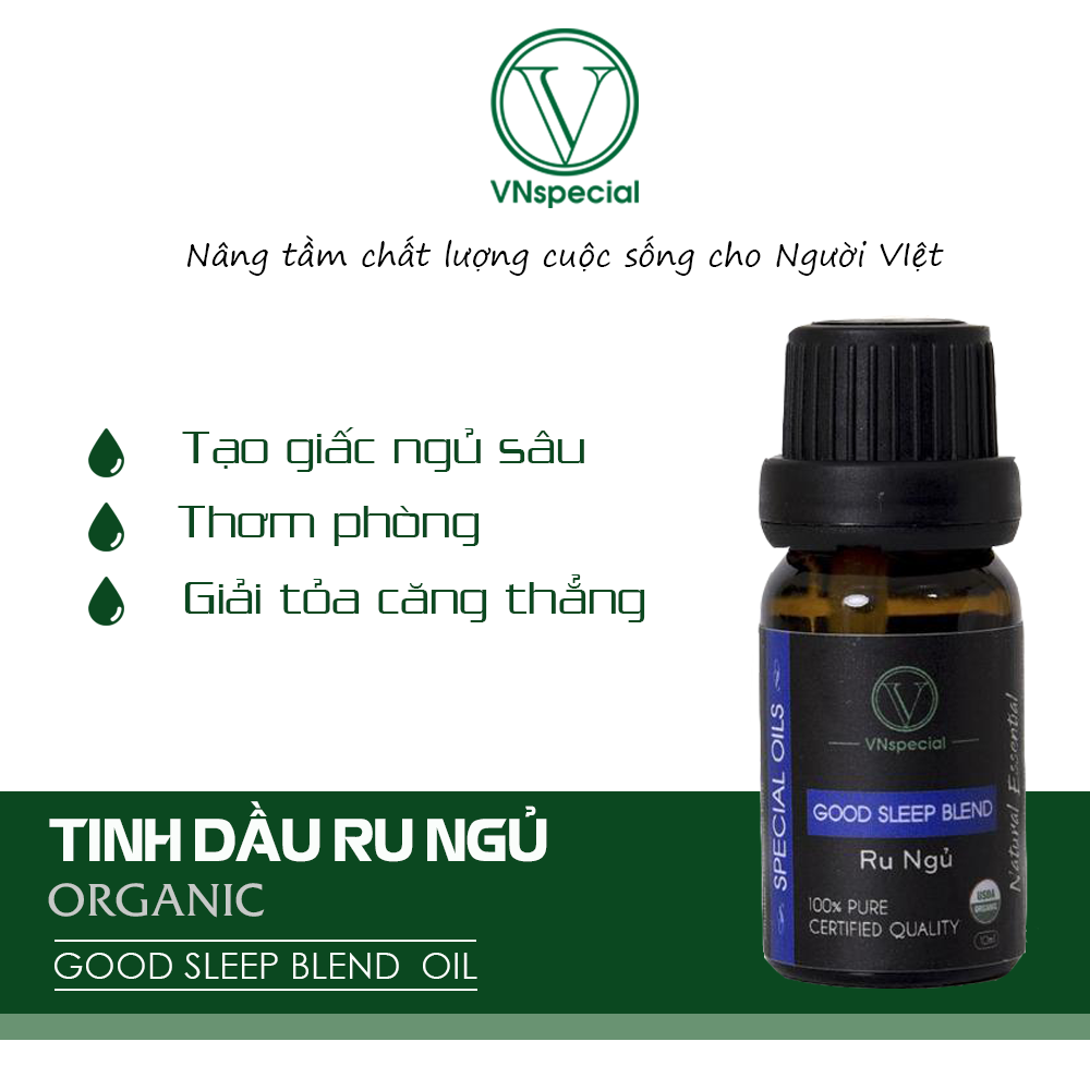 Tinh Dầu Hữu Cơ Ru Ngủ | Organic Sleep Blend | Tinh dầu Nhập Khẩu USDA - Vnspecial Oils (10ml)