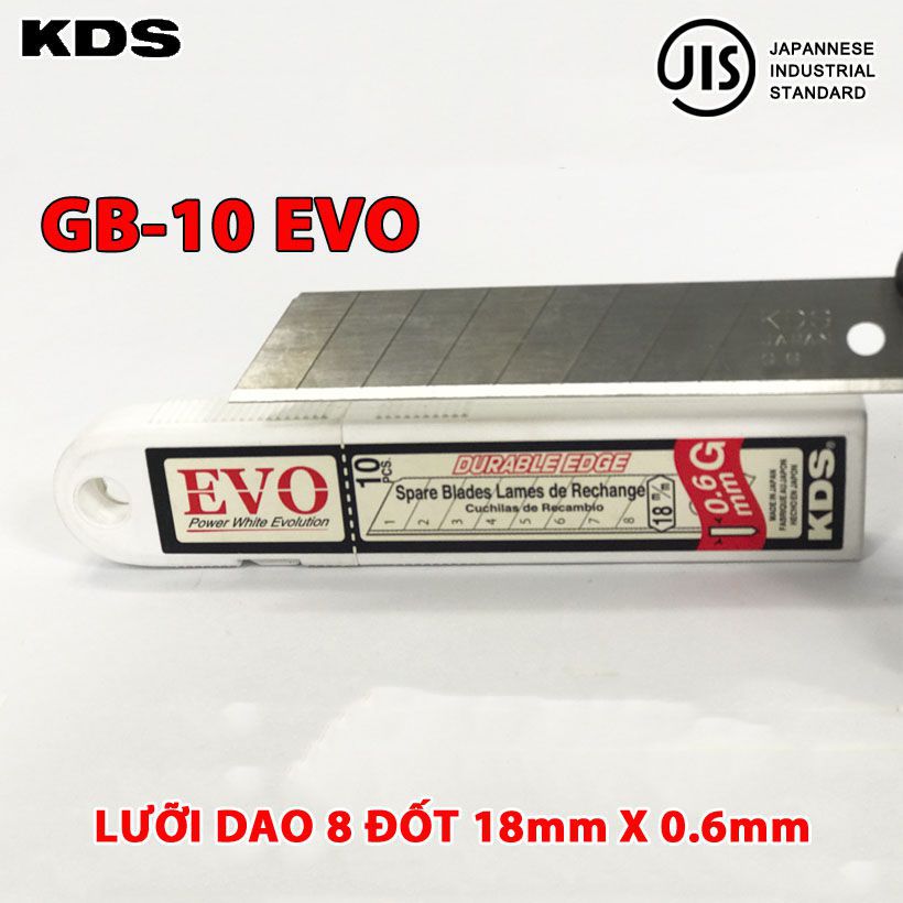 LƯỠI DAO ĐA NĂNG 18mm KDS GB-10EVO (TRẮNG)