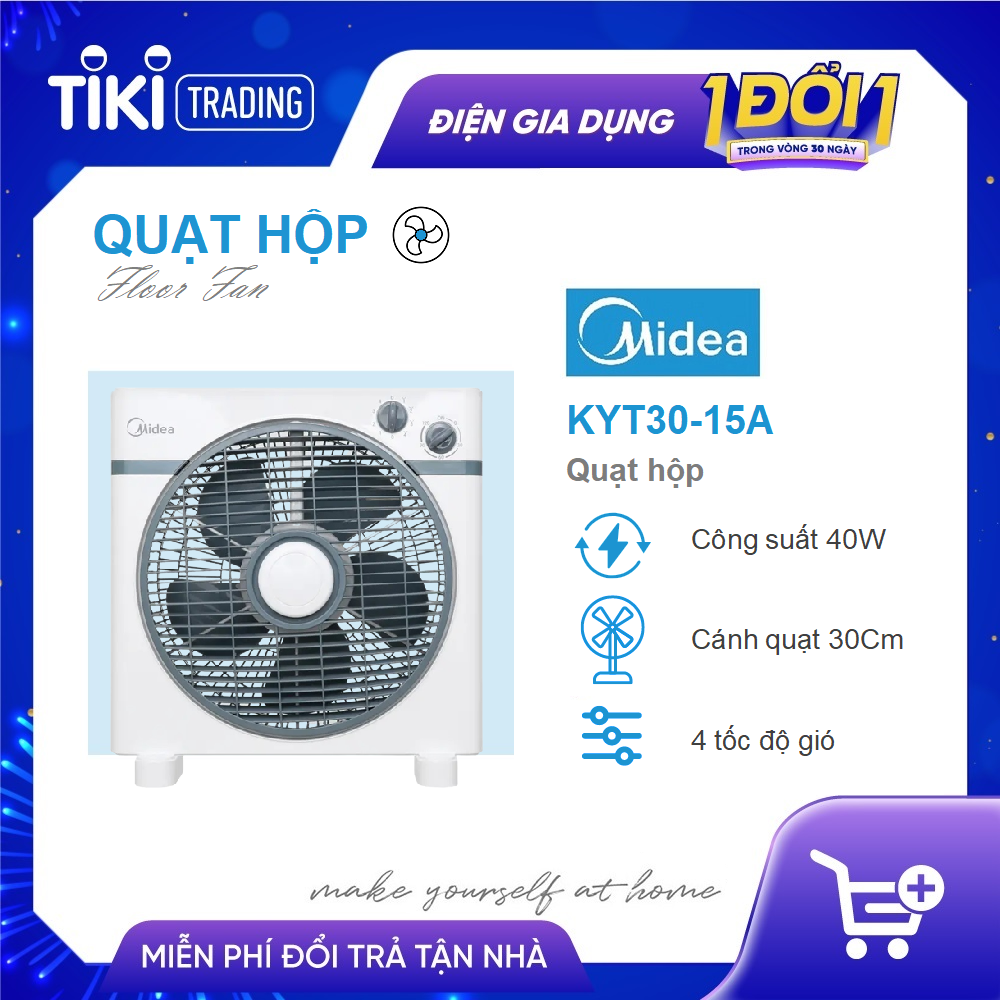 Quạt Hộp Midea KYT30-15A  - Hàng Chính Hãng