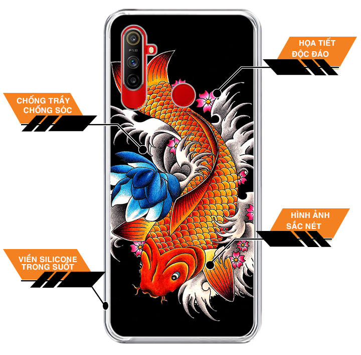 Ốp Lưng Điện Thoại Realme C3 - Silicone Dẻo - 01286 0010 FISH05 - Hàng Chính Hãng