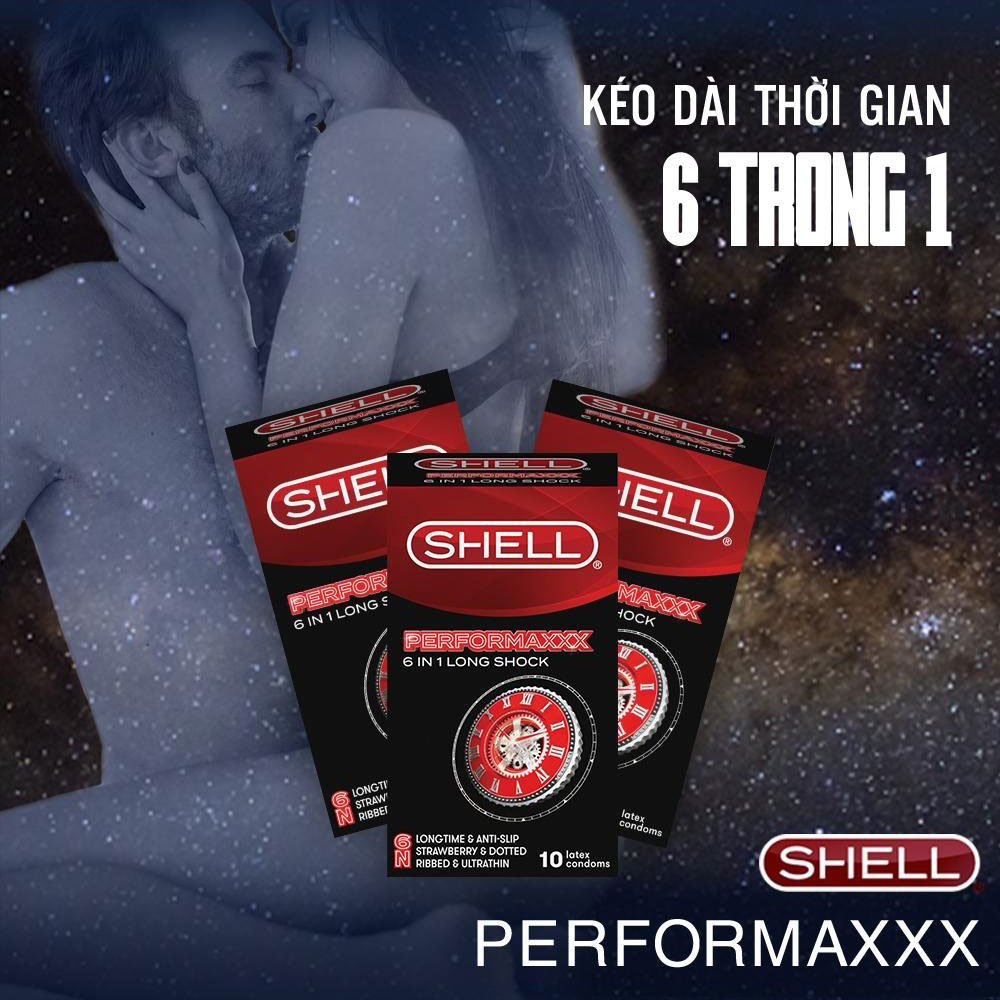 Bao cao su Shell Premium 5 in 1 Long Shock