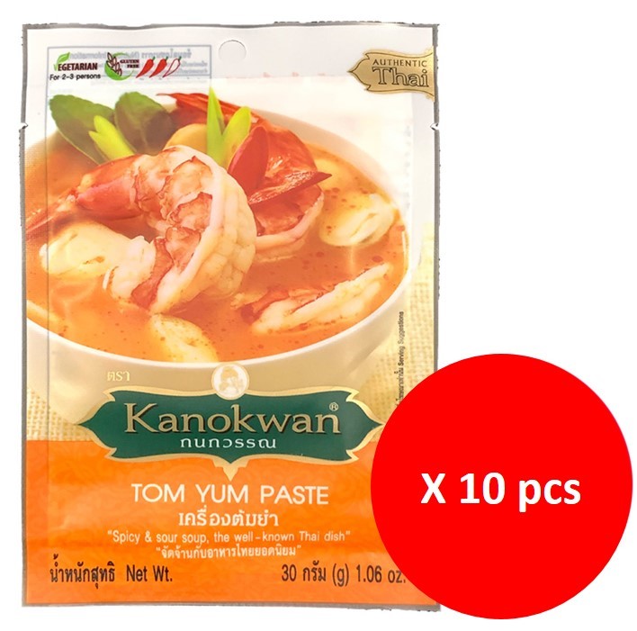 Hộp 10 gói Bột lẩu thái Kanokwan 30 g