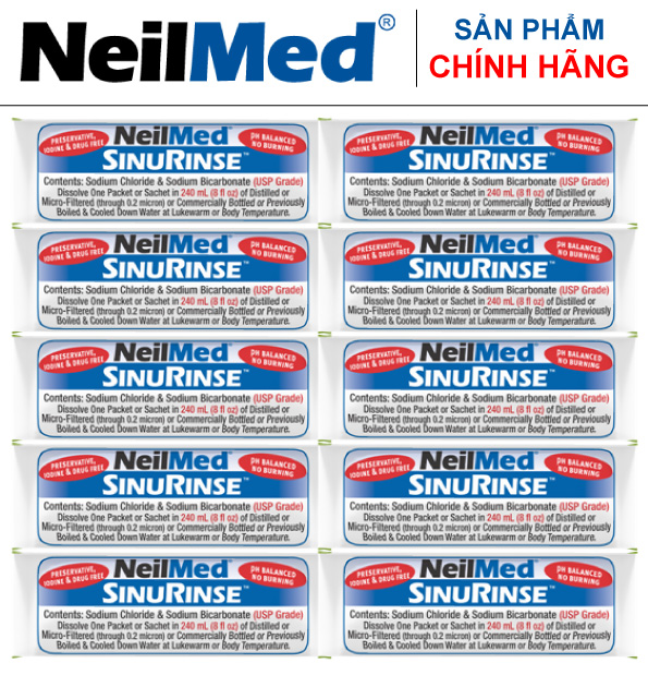 Gói Hỗn Hợp Muối Rửa Mũi Xoang Người Lớn NeilMed SinusRinse Adult Sachets - Xuất xứ Mỹ (Hộp 120 gói)