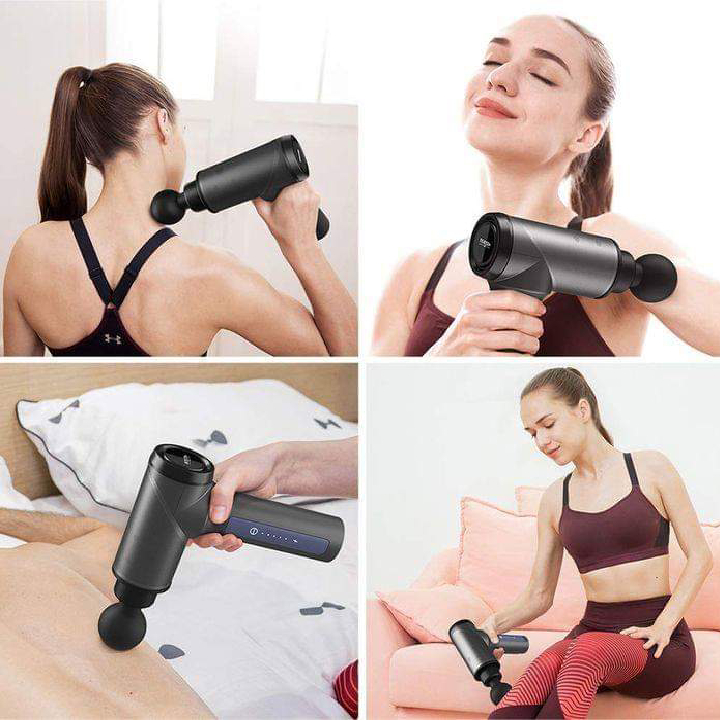 Máy Mát Xa Hỗ Trợ Mát Xa Chuyên Sâu, Giảm Đau Cơ, Cứng Khớp - Máy Massage Cầm Tay Tiện Lợi 4 Đầu, 6 Tốc Độ Rung - Hàng Chính Hãng