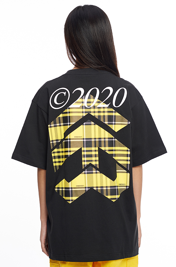 Áo Thun 5THEWAY Tay Ngắn Đen Form Mới aka 5THEWAY /vintage flannel/ NEW TEE in BLACK