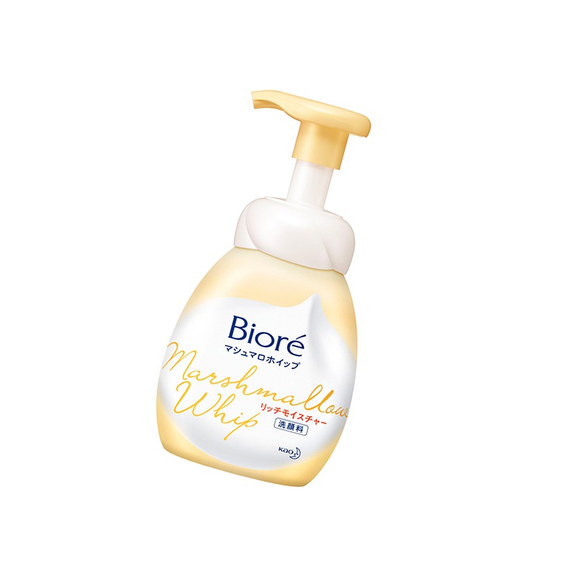 Bọt Rửa Mặt Siêu Dưỡng Ẩm - Biore Marshmallow Whip Rich Moisture 150ml