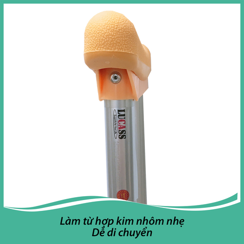 Nạng nách hợp kim nhôm cao cấp LUCASS C25 - Nạng tập đi cho người khuyết tật, người bị tai nạn phục hồi chức năng - 1 Đôi - HÀNG CHÍNH HÃNG