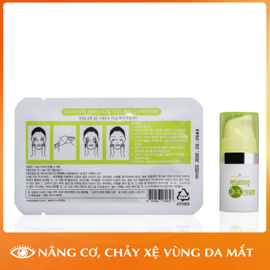 Liệu trình trẻ hóa vùng da mắt giúp giảm nếp nhăn, bọng, thâm mắt Hàn Quốc Lagivado Dr Eye Patch Program hộp 10 miếng – Màu trắng xanh