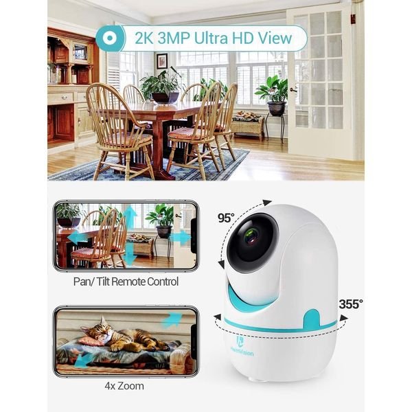 Camera an ninh  WiFi 360 HeimVision HM202A 3MP - Hàng chính hãng