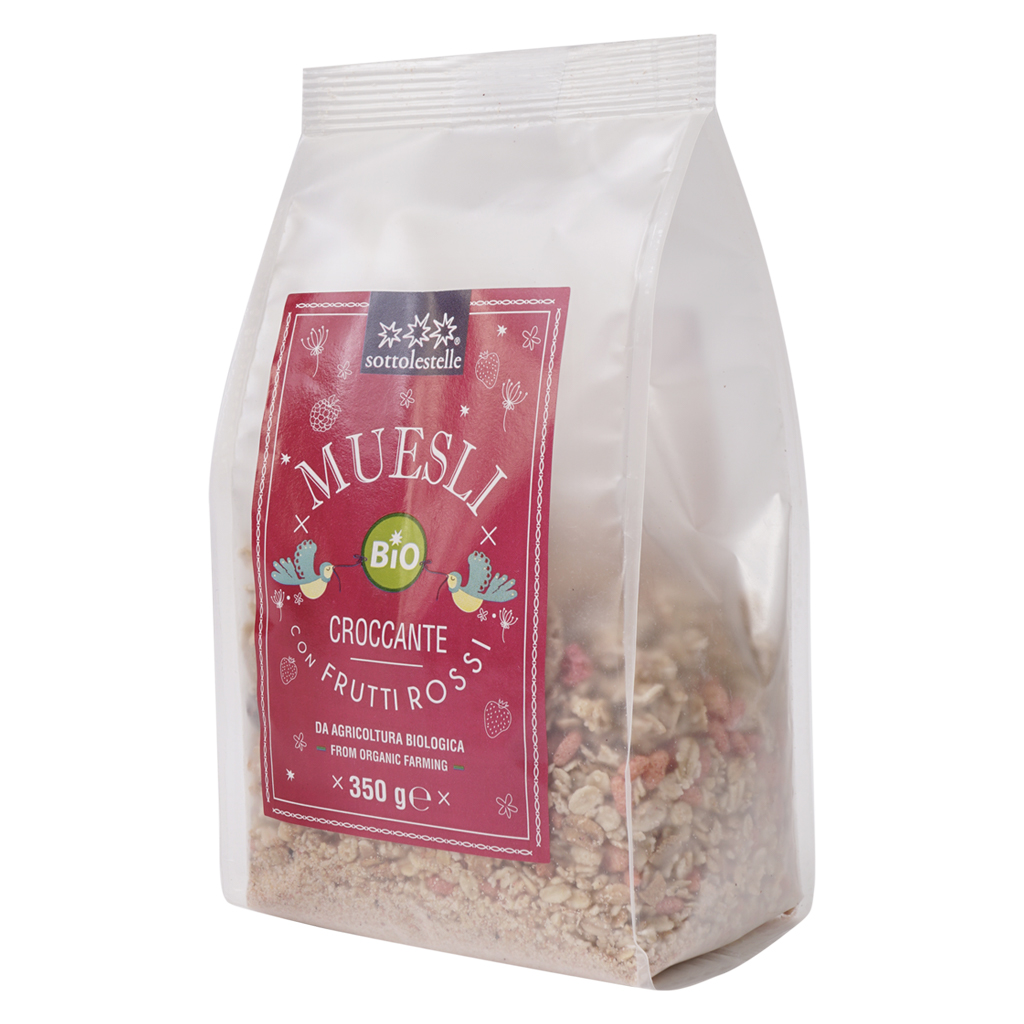 Ngũ cốc giòn Muesli mix Berry  hữu cơ Sottolestelle 350g