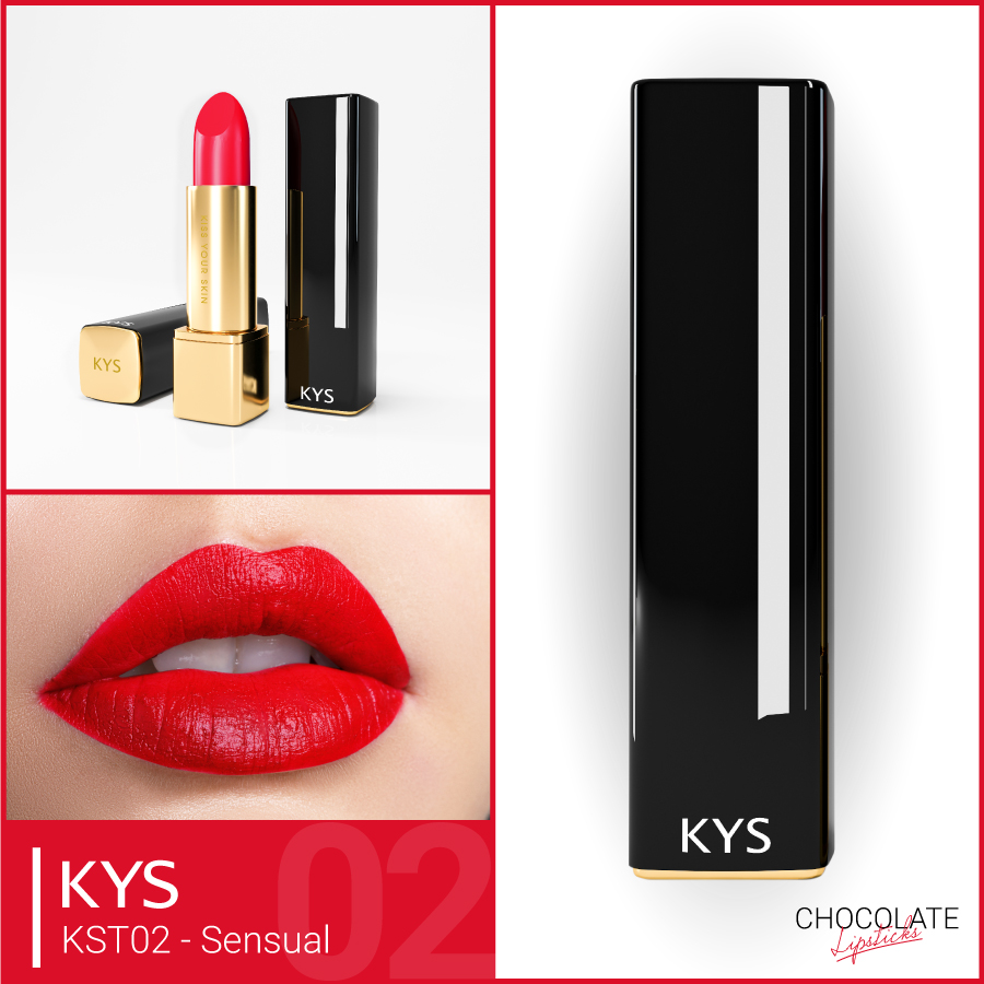 Son Chocolate Matte Lipstick KYS – SENSUAL ĐỎ LẠNH