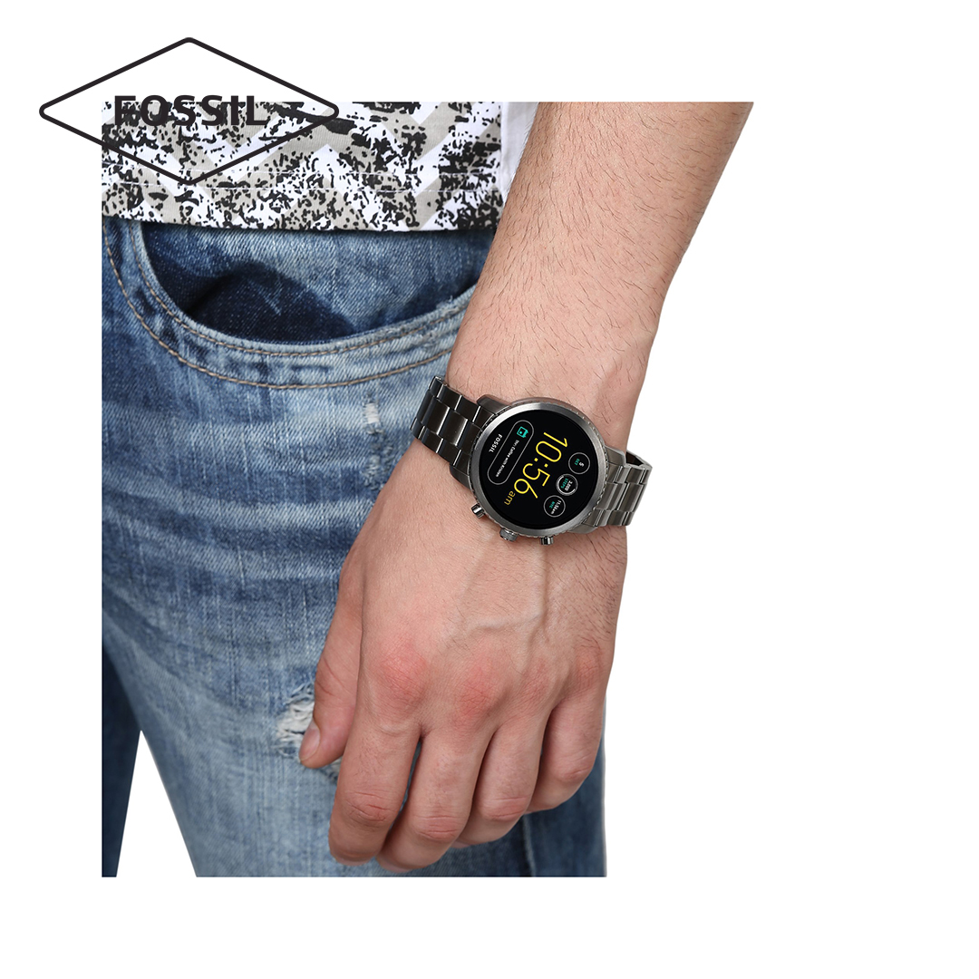 Đồng hồ nam Gen 3 Smartwatch Explorist dây thép không gỉ FTW4001 - màu xám - Hàng chính hãng