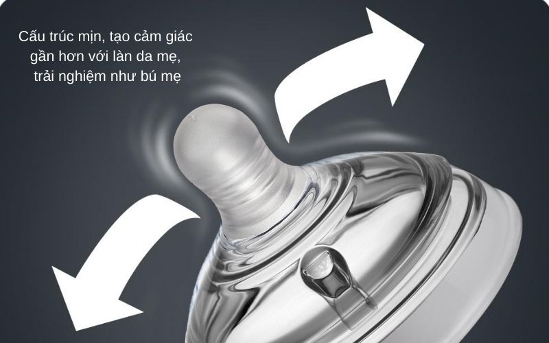 Núm ty silicon siêu mềm tự nhiên cho bé Tommee Tippee Closer to Nature Variflow từ sơ sinh (vỉ đôi)