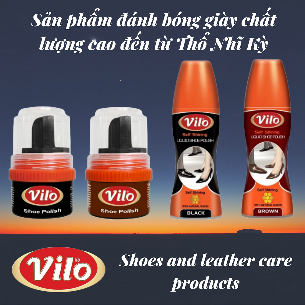 Xi nước đánh bóng giày Vilo liquid shoe polish 80ml