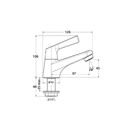 Vòi lavabo lạnh tay gạt American Standard- Winston  WF-T601 (FFAST601) - chưa bao gồm dây cấp và bộ xả