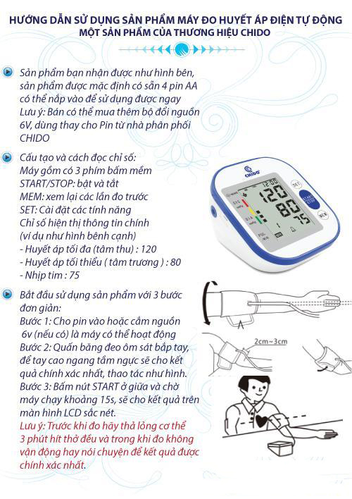 Máy đo huyết áp bắp tay Chido BXS561