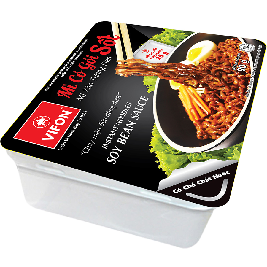 Thùng 18 Mì Xào Tương Đen VIFON (90g / Khay)